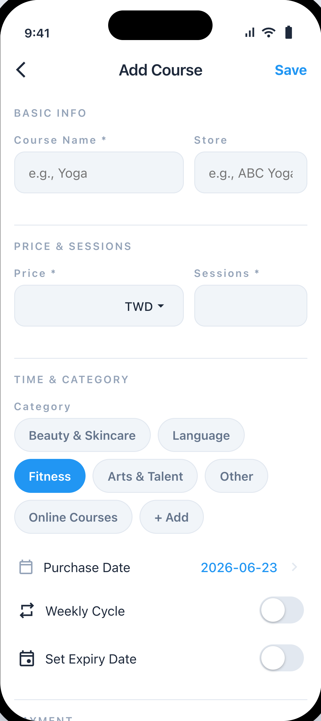 Course info