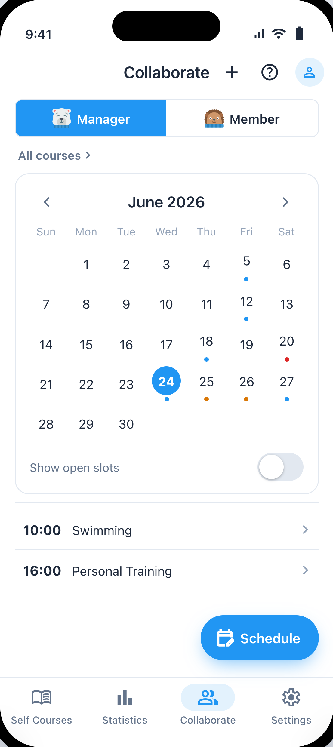 Calendar scheduling